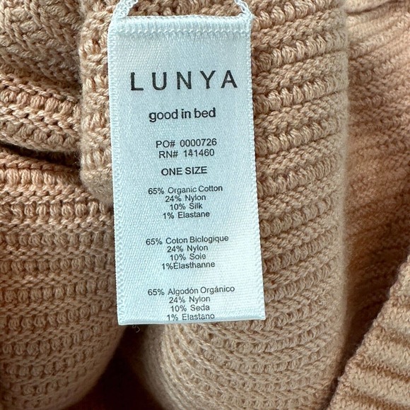 Lunya Cozy Cotton Silk Reversible Oversized Sweater Tan Women's Large NWOT - Picture 5 of 10
